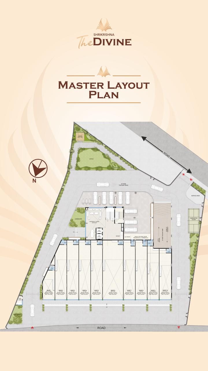Master layout plan of Shri Krishna The Divine